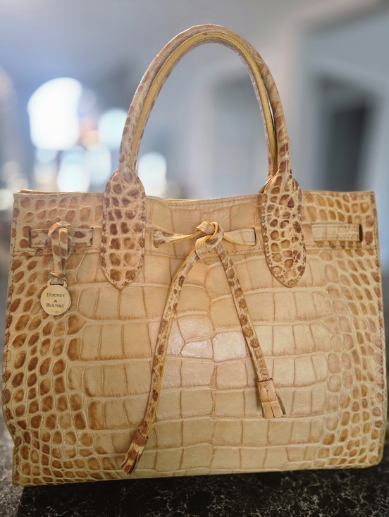 Dooney & Bourke Handbags - Vintage Dooney & Bourke Croc Embossed Leather Satchel – Made in Italy